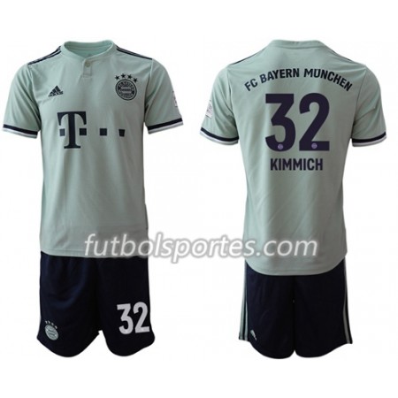 Camisetas Bayern de Múnich Kimmich 32 Niño Segunda Equipacion 2018/2019